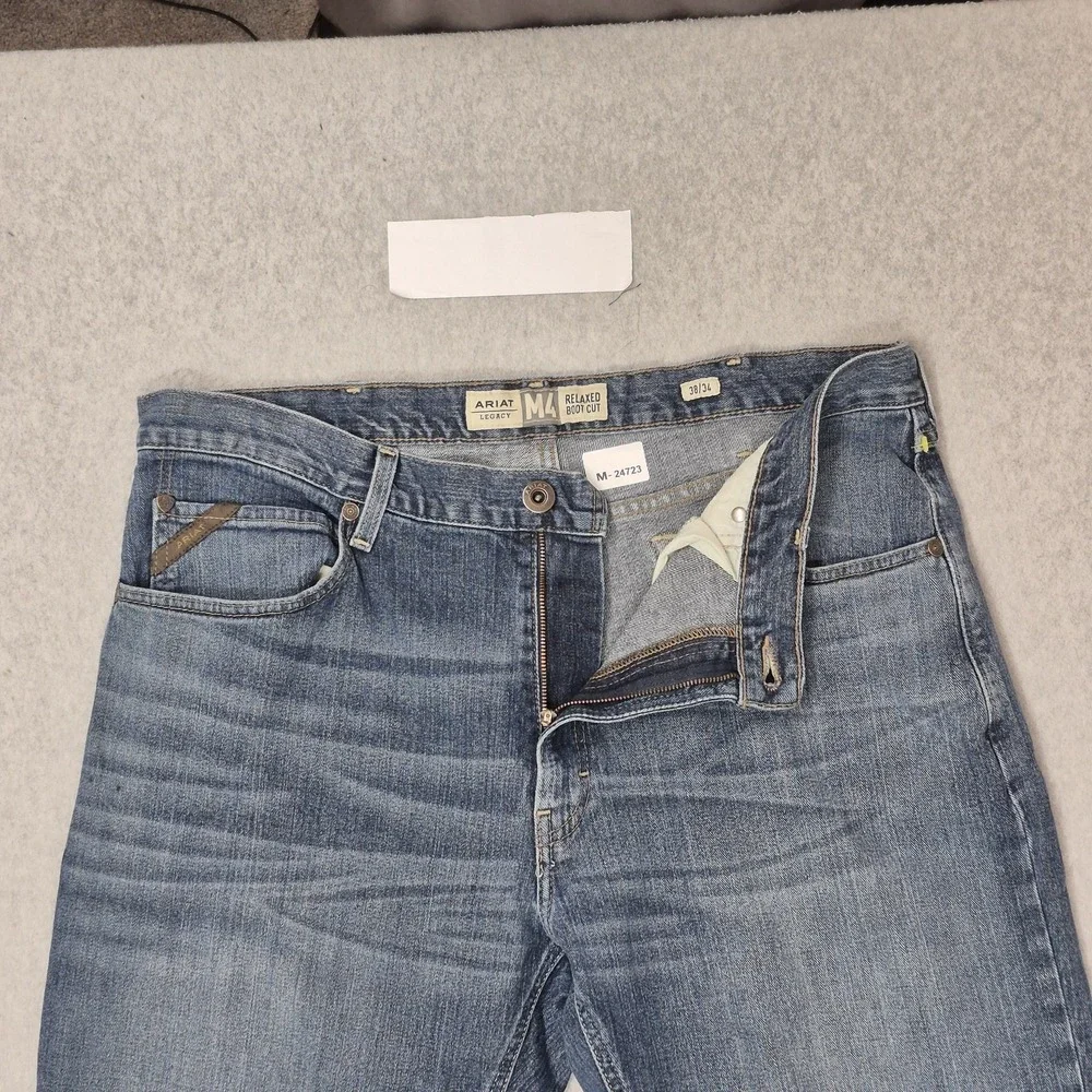 Ariat Men Jeans 38X34 Blue Denim M4 Bootcut Relaxed 33